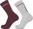 Zimtstern Chaussettes Starsockz Pack de 2 - glacier grey melange windsor wine | 40 - 43