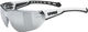 uvex Equate sports glasses - white matte/mirror silver