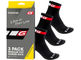 Calcetines paquete de 3 pares Classic Regular Cut - black/41-44