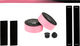 Fizik Vento Microtex Tacky Bicolor Handlebar Tape - black-pink