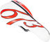 613 Tri Triathlon Saddle - white-red/130 mm