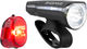 Sigma Aura 60 Front Light + Nugget II LED Rear Light Set - StVZO Approved - black/universal