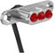 Lampe Arrière à LED E3 Tail Light 2 6V pour le Porte-Bagages (StVZO) - argenté/porte-bagages