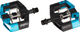 crankbrothers Pedales de clip Mallet E LS - black-electric blue