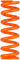 Muelle de acero SLS Super Light para hubs de 72,5 - 76 mm - naranja/500 lbs