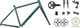 bc original Kit de Cadre Flint 28" avec Groupe Shimano GRX RX810 - vert foncé | M | Axe Traversant 12 mm