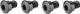 absoluteBLACK Plato Oval Road 110/4 para Sub-Compact - black/32 