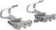 Half Clip Toe Clips - silver/universal