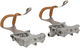 Alloy Toe Clips w/ Leather - brown/M