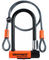 Kryptonite Evolution Mini 7 Bügelschloss mit Kryptoflex® Kabel - schwarz-orange/8,3 x 17,8 cm