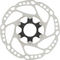 Shimano Bremsscheibe SM-RT64 Center Lock Magnet + Innenverzahnung für Deore - silber-schwarz/160 mm