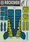 RockShox Troy Lee Designs Decal Kit f.Pike/Lyrik/Yari/Domain/Revelation c. 2018 - blue-yellow
