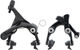Shimano 105 v+h Set Felgenbremse BR-R7010 für Direktmontage - silky black/Satz (VR + HR)