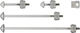 Pitlock Set de seguridad 03/LH ruedas delantera + trasera + luces/soporte - plata