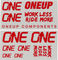 OneUp Components Decal Kit Aufklebersatz - red