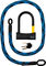 tex-lock Eyelet chain lock + D-lock shackle lock - morpho blue
