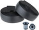 Handlebar Tape and Bar End Plug Set - black-silver/universal
