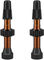 TCS Aluminium Presta Tubelessventil - orange/SV 46 mm