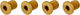 Tornillos de plato rosca M8 4 brazos 10 mm - gold/10 mm