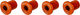 Tornillos de plato rosca M8 4 brazos 10 mm - naranja/10 mm