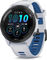 Garmin Forerunner 265 Smartwatch mit Schnellwechsel-Silikon-Armband 22 mm - weiß-schwarz