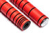 absoluteBLACK Puños de manillar Premium Silicone Dual Density Enduro - fluo red | 130 mm