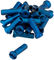 Écrous Polyax en Aluminium - 20 pièces - bleu/14 mm