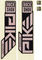 RockShox Set d'Autocollants Decal Kit pour Pike Ultimate àpd Modèle 2023 - gloss black-matte copper foil