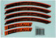 NoTubes Set d'Autocollants pour ZTR Grail MK3 - orange/28"