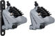 Shimano 105 v+h Set BR-R7070 + ST-R7020 Scheibenbremse - spark silver/Satz (VR + HR)