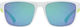 uvex rookie glasses - matte white-lime | mirror green