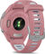Garmin Forerunner 265S Smartwatch mit Schnellwechsel-Silikon-Armband 18 mm - altrosa-schwarz