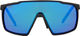 uvex Lunettes de Sport mtn perform S - black mat/mirror blue
