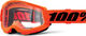 100% Strata 2 Goggle Clear Lens - neon orange | clear