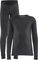 Sous-Vêtements Core Wool Merino Set Junior - black-melange/134/140