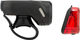 Set de Lampes à LED Avant Aura 35 + Arrière Nugget II (StVZO) - noir/35 Lux