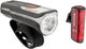 Sigma Aura 80 Front Light + Blaze Rear Light w/ Brake Light LED Set - StVZO - black/80 lux