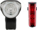 Sigma Aura 80 Front Light + Blaze Rear Light w/ Brake Light LED Set - StVZO - black/80 lux