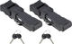 Bordo 6000 SH TwinSet Folding Lock w/ SH Keyed-Alike Bracket - black/90 cm