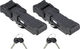 ABUS Set candado pleg. llave maestra Bordo 6000 SH TwinSet con soporte SH - black/90 cm