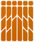 rie:sel Set de Réflecteurs re:flex - orange/universal