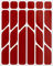 Set de Réflecteurs re:flex - red/universal