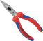 Knipex Flat Round Nose Pliers with Cutting Edge - red-blue/140 mm