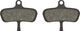 Plaquettes de Frein Disc Advanced pour SRAM/Avid - semi-métallique - acier/SR-005