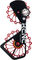 KCNC Jockey Wheels System Rear Derailleur Cage + Derailleur Pulleys - red/middle