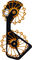 Jockey Wheels System Rear Derailleur Cage + Derailleur Pulleys - gold/middle
