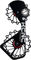 Chape + Galets de Dérailleur Céramique Jockey Wheels System - black/moyen