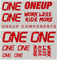 OneUp Components Set d'Autocollants Decal Kit - red/universal