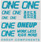 OneUp Components Set d'Autocollants Decal Kit - turquoise/universal