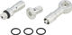 Trickstuff Beta Kevlar Hose Connection Set Banjo/Straight 6 mm - silver